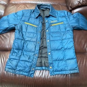 Men’s medium Marmot down shacket.  GUC